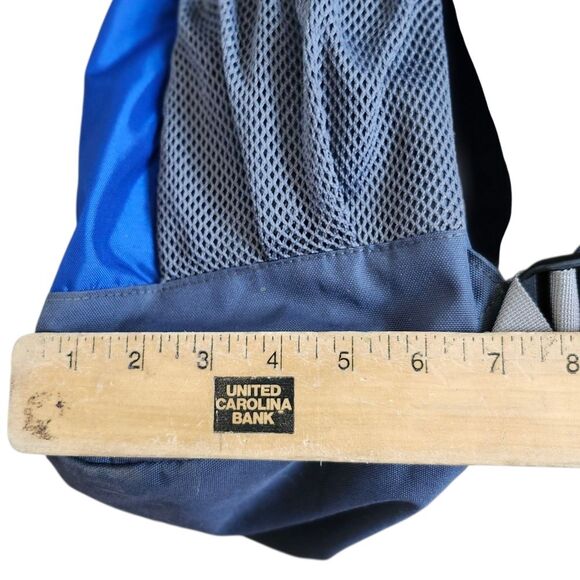 L.L. Bean Blue and Gray Nylon Logo Backpack - Picture 12 of 13